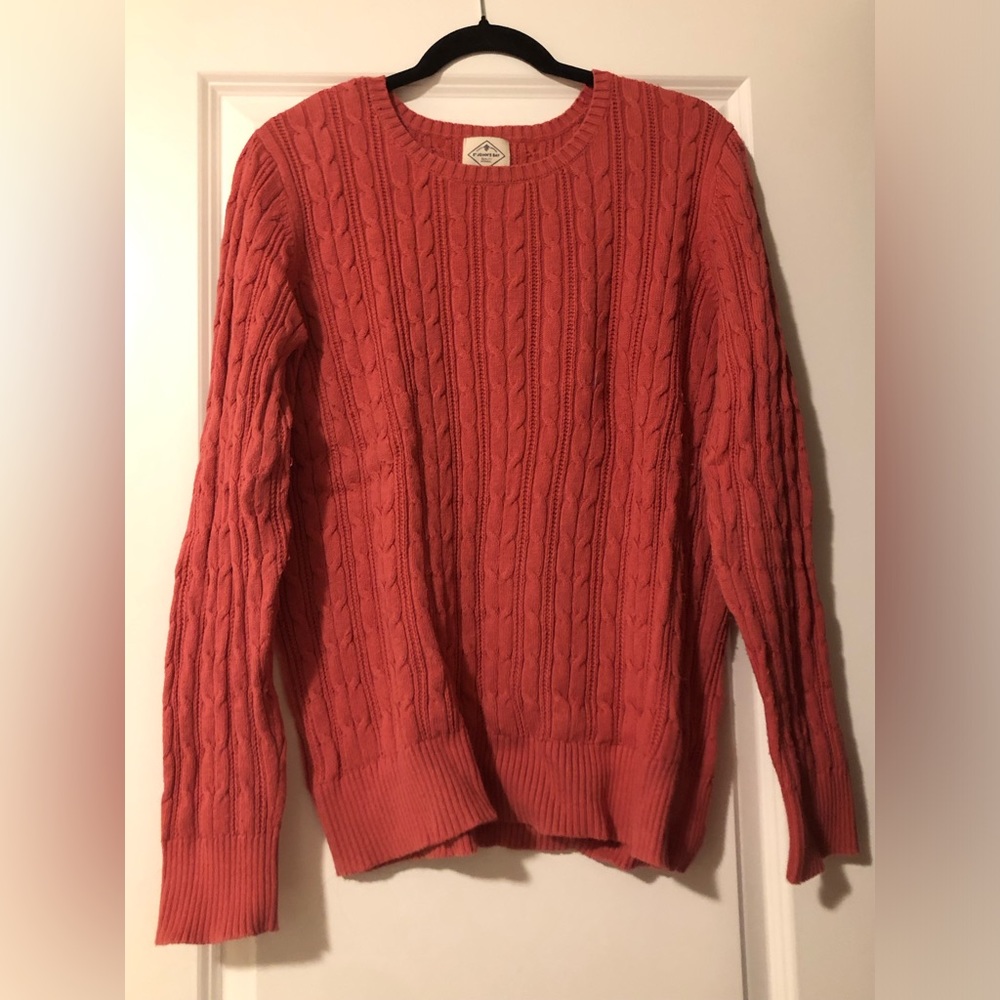 Cable Kniff Coral Sweater
